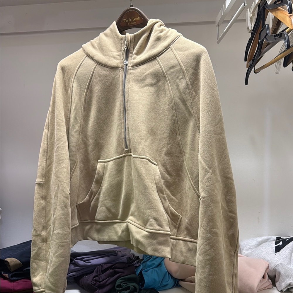 Lululemon Beige Half-Zip Hoodie